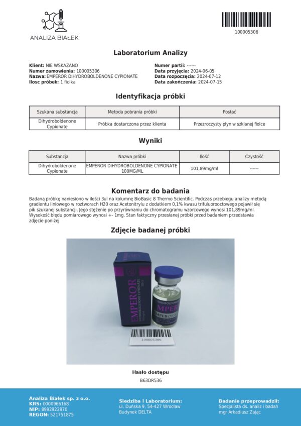 DHB (Dihydroboldenone Cypionate) 100mg - obrazek 2